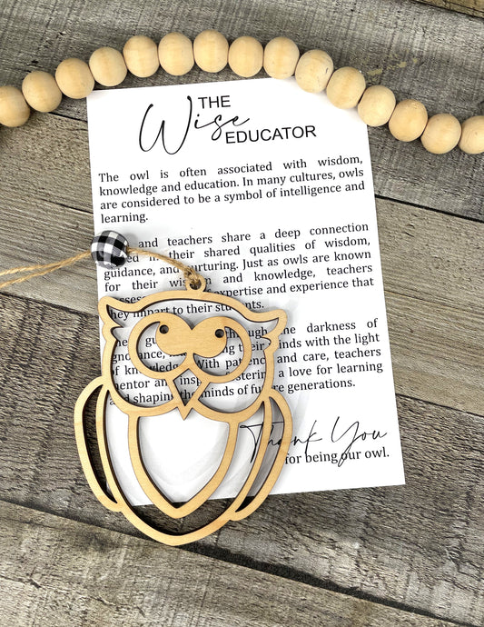 Wise Educator Owl Ornament