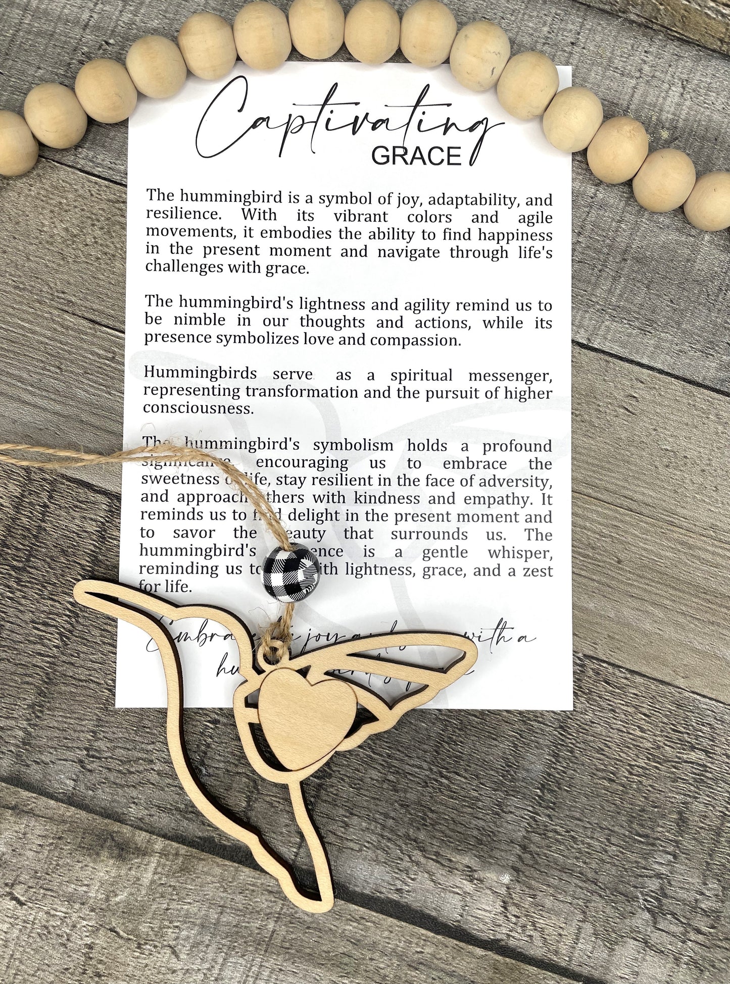 Captivating Grace Hummingbird Ornament