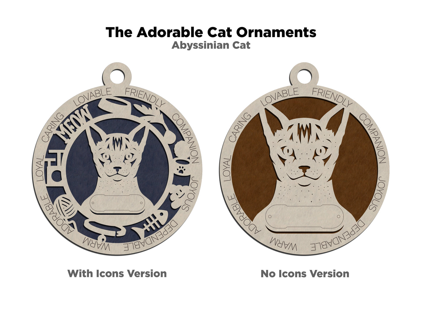 Adorable Cat Ornaments - Abyssinian Cat