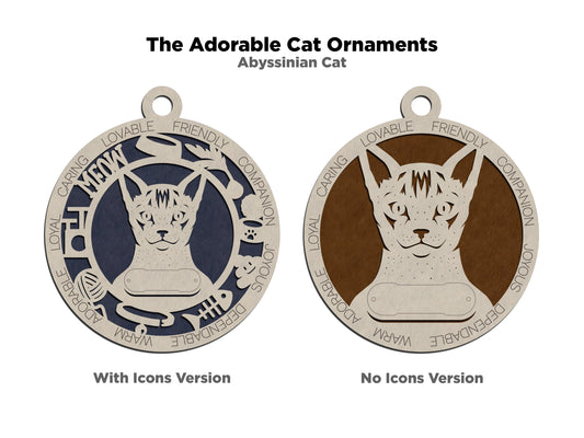 Adorable Cat Ornaments - Abyssinian Cat