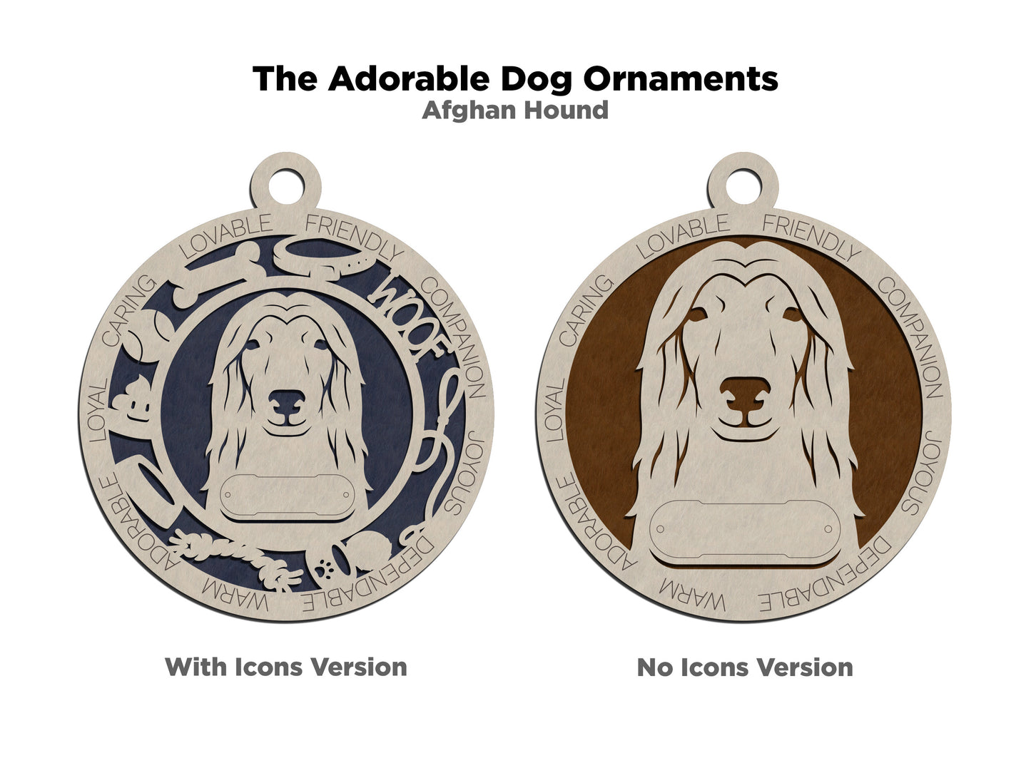 Adorable Dog Ornaments - Afghan Hound