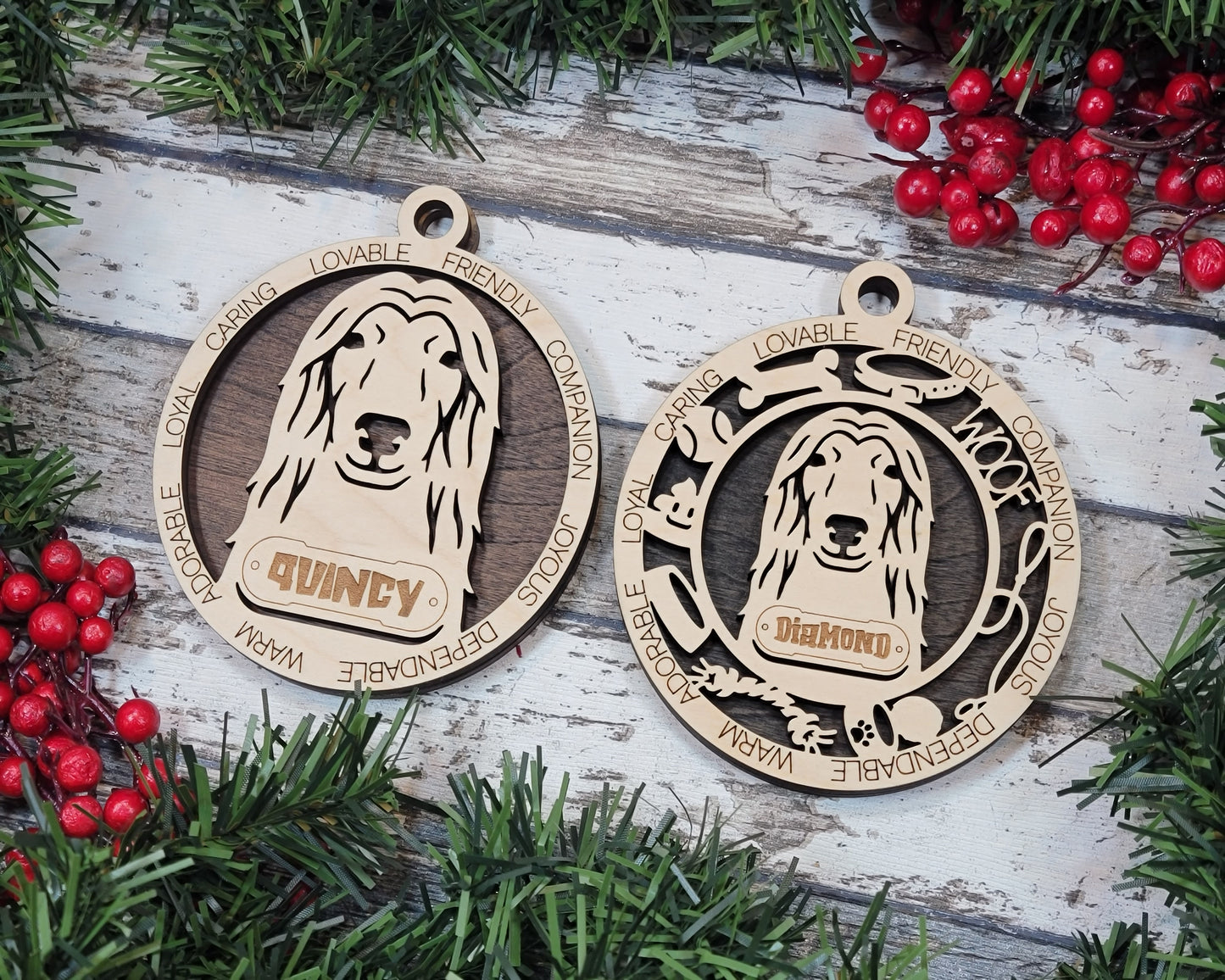 Adorable Dog Ornaments - Afghan Hound