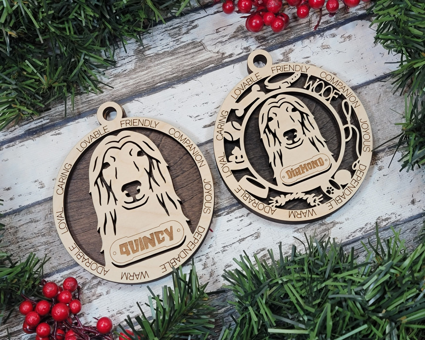 Adorable Dog Ornaments - Afghan Hound