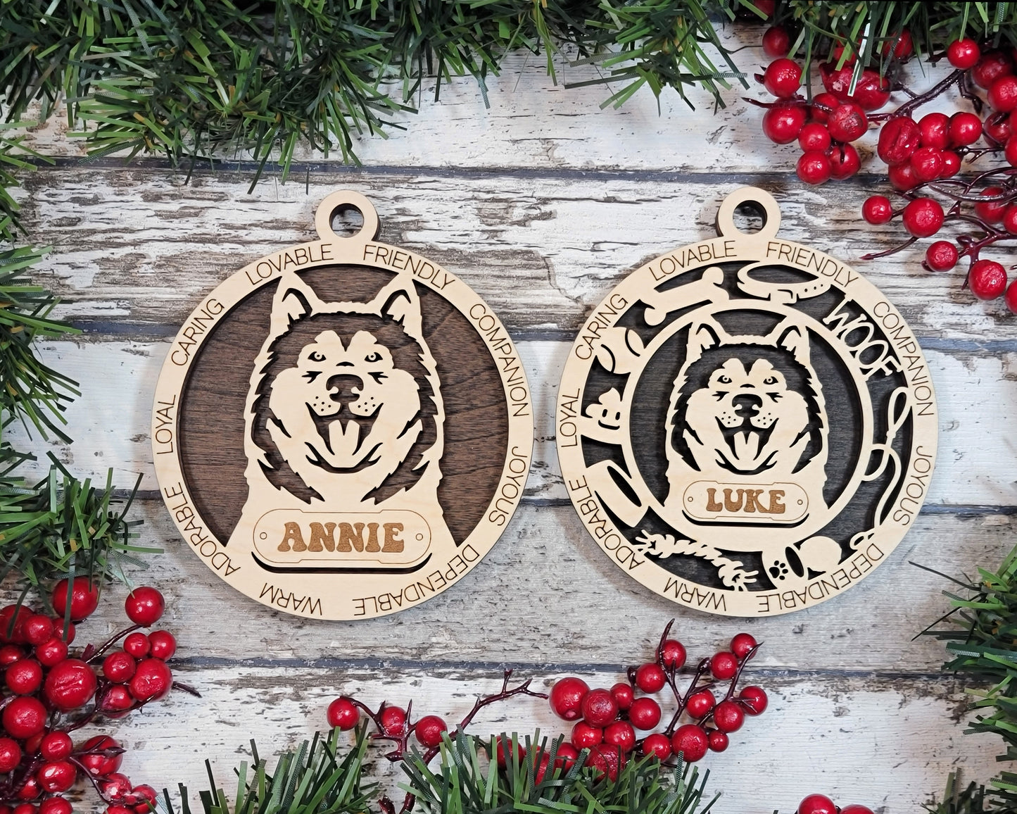 Adorable Dog Ornaments - Alaskan Malamute