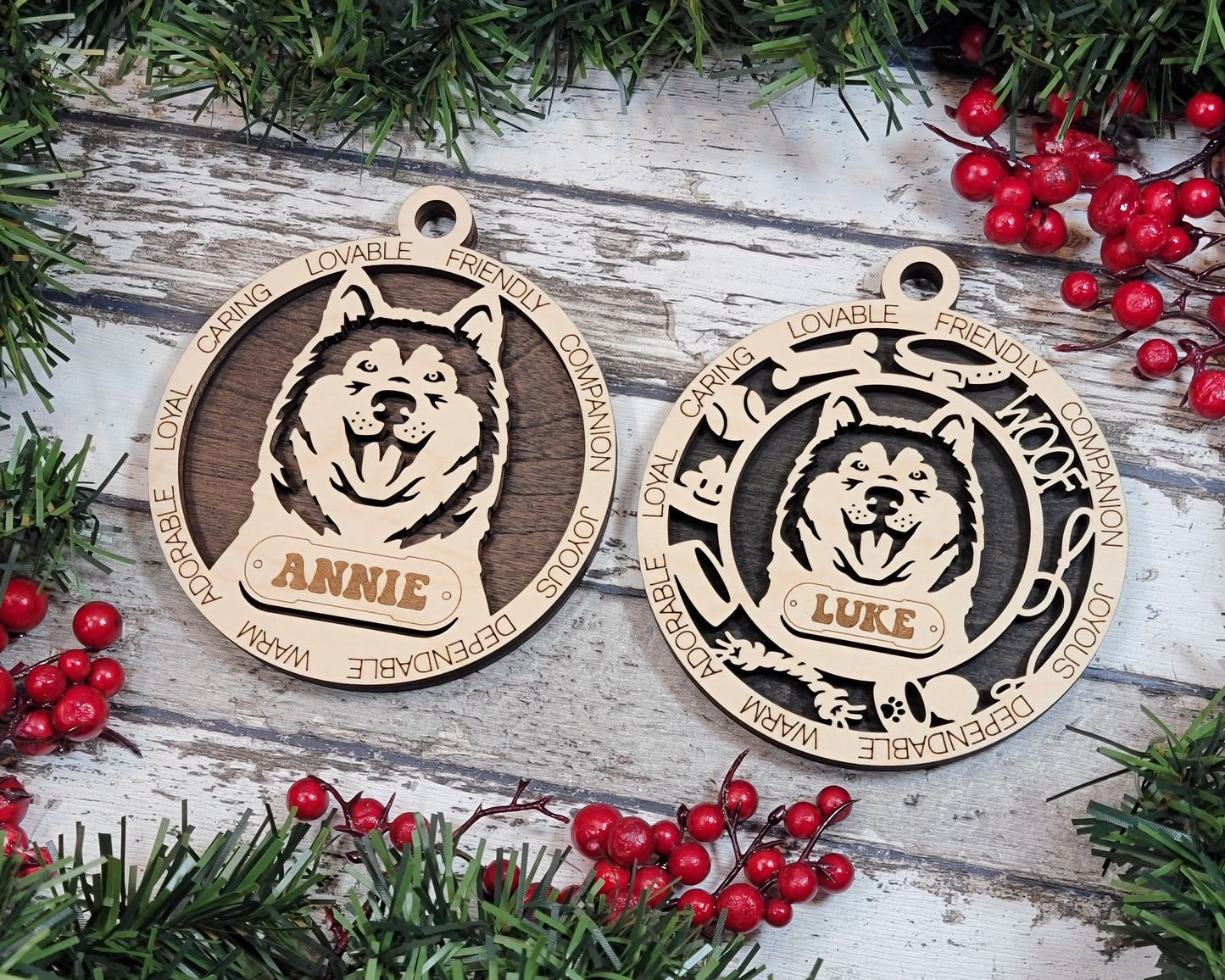 Adorable Dog Ornaments - Alaskan Malamute