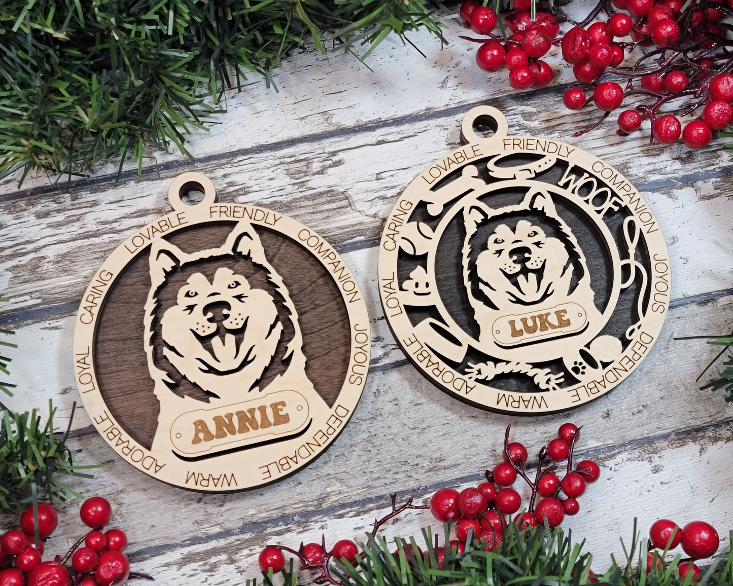 Adorable Dog Ornaments - Alaskan Malamute