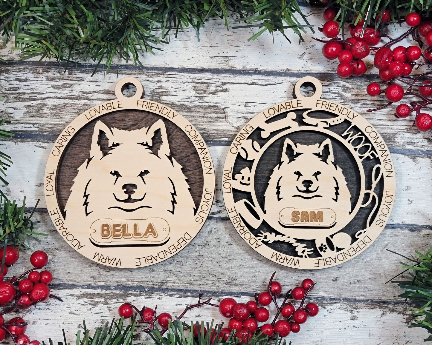 Adorable Dog Ornaments - American Eskimo