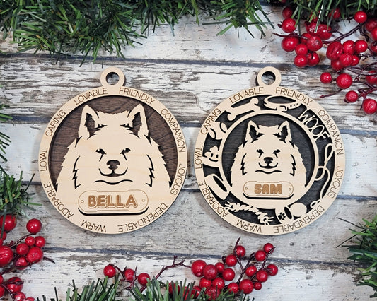 Adorable Dog Ornaments - American Eskimo