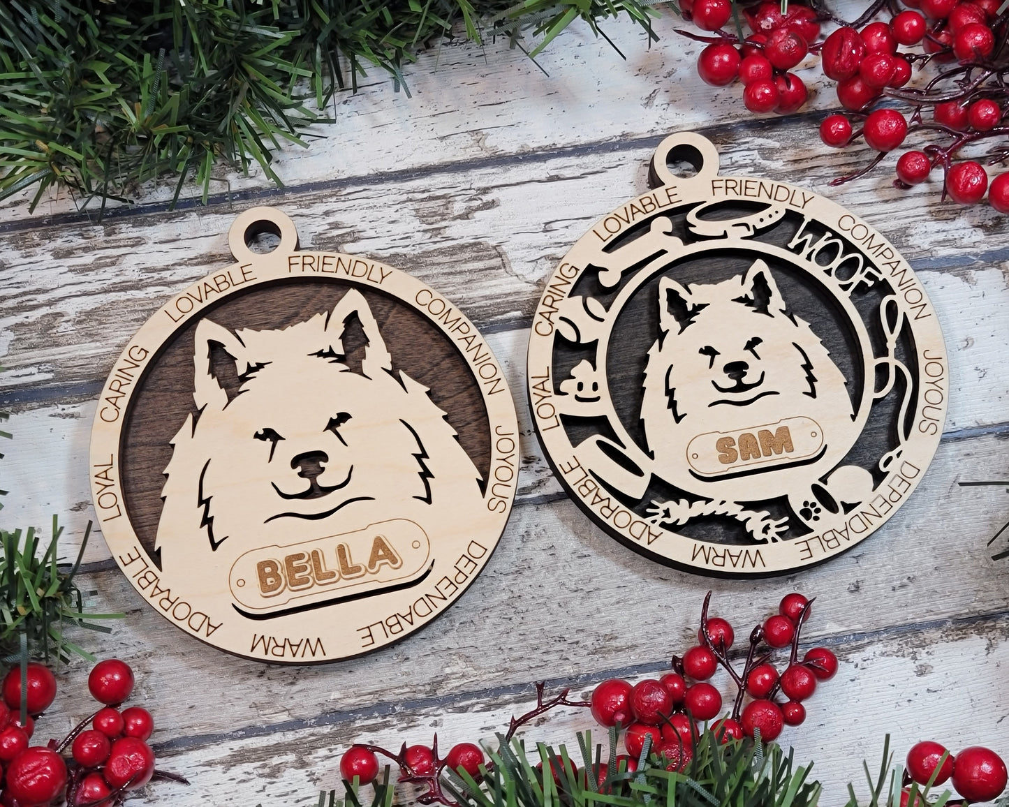 Adorable Dog Ornaments - American Eskimo