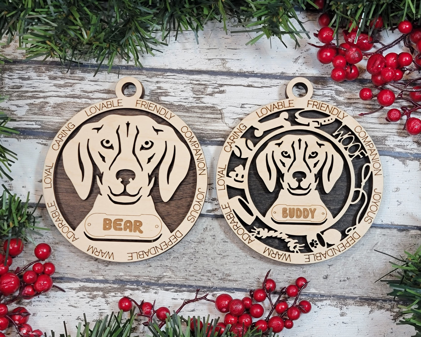 Adorable Dog Ornaments - American Foxhound