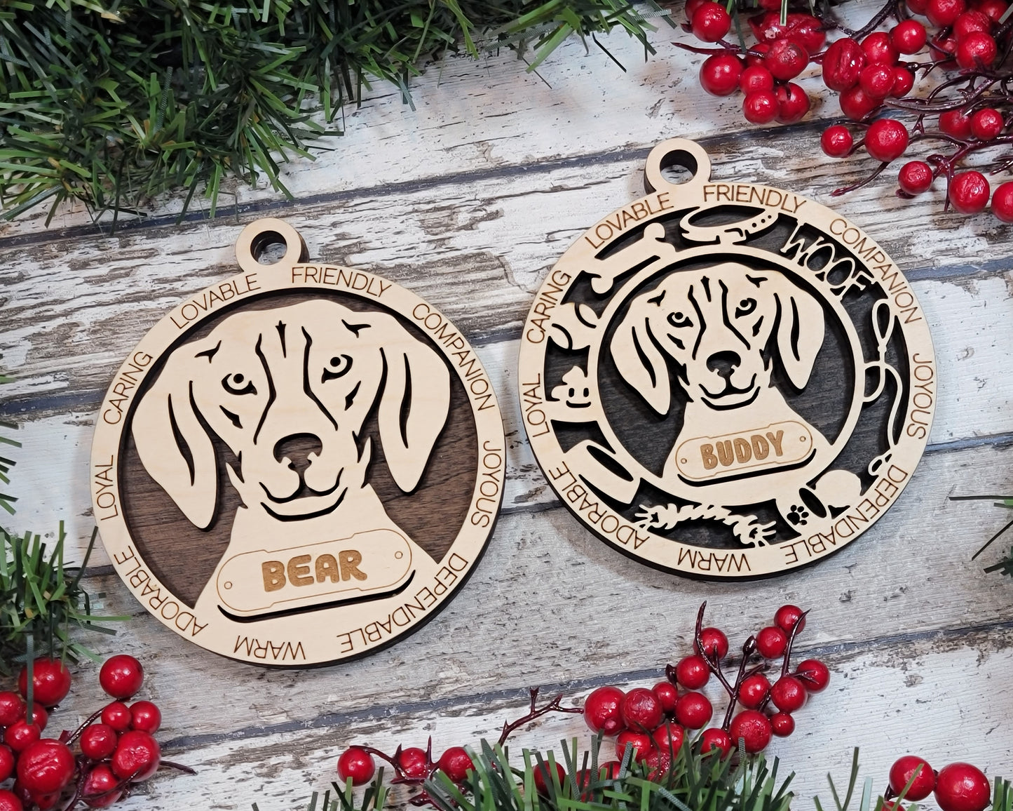 Adorable Dog Ornaments - American Foxhound