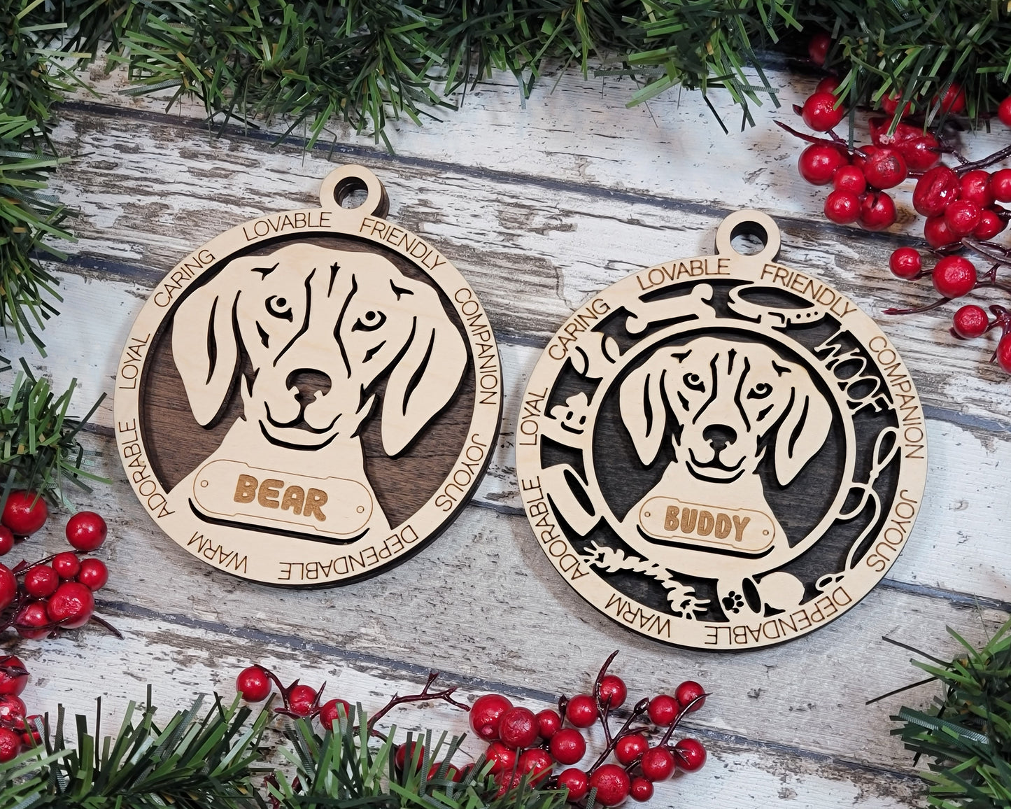 Adorable Dog Ornaments - American Foxhound