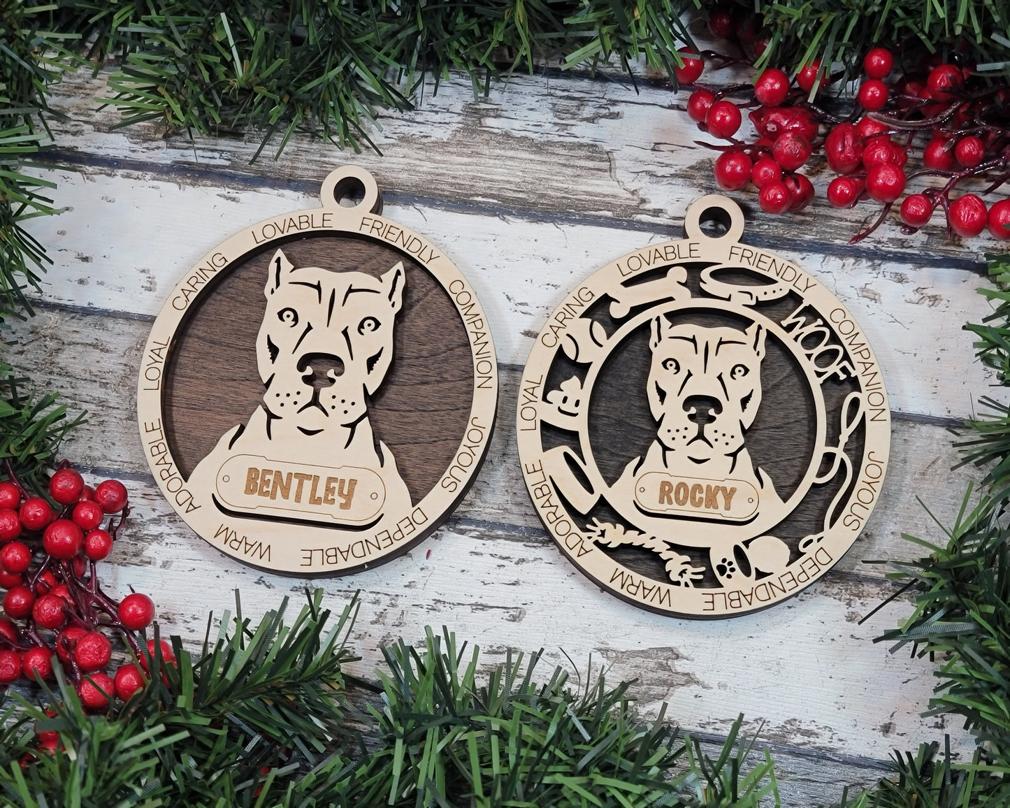 Adorable Dog Ornaments - American Pitbull Terrier