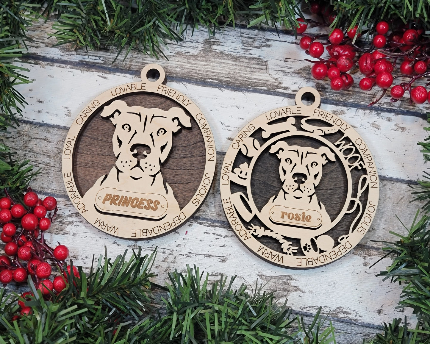 Adorable Dog Ornaments - American Pitbull Terrier