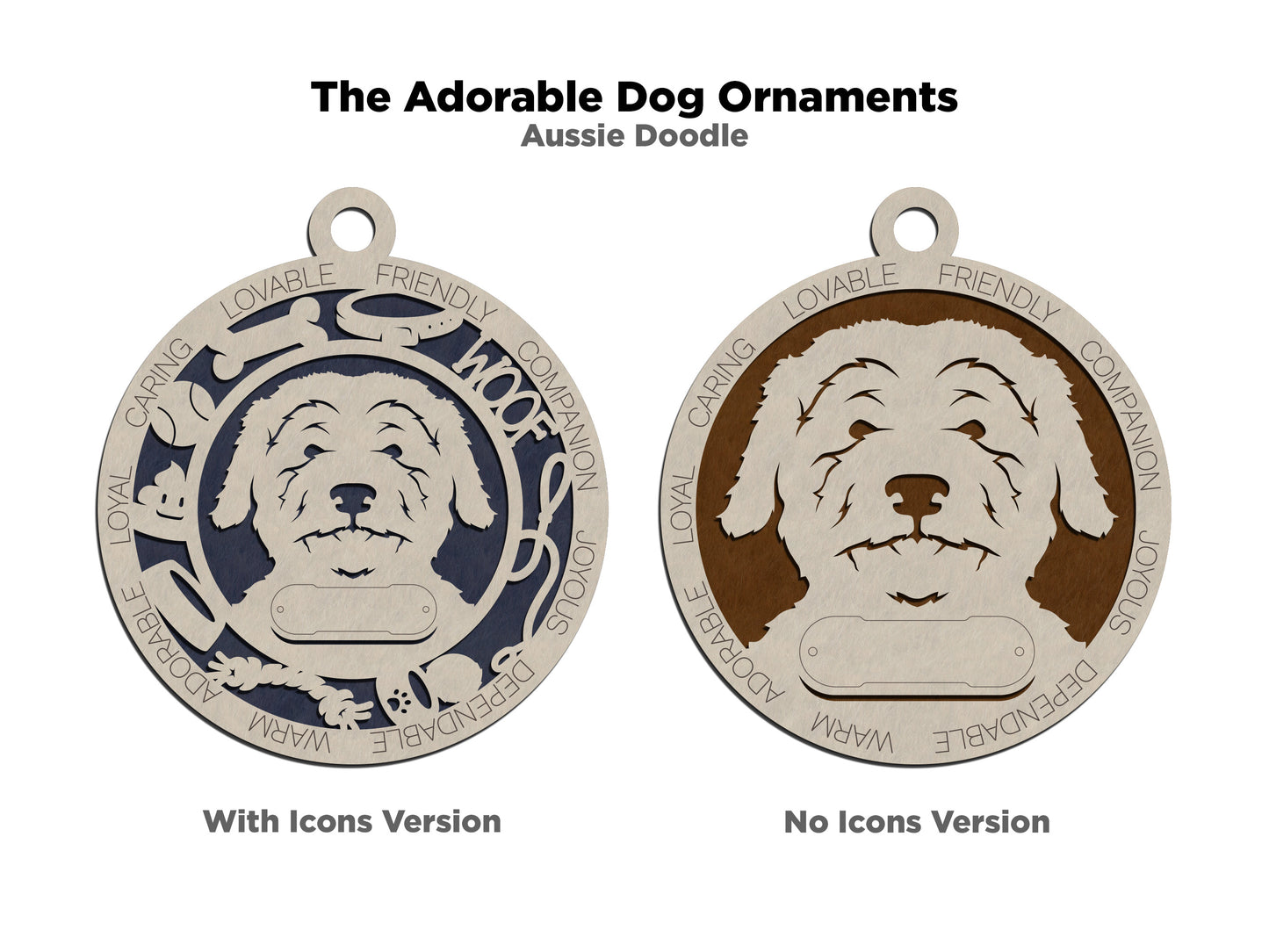 Adorable Dog Ornaments - Aussie Doodle