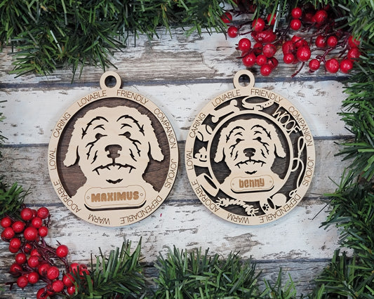 Adorable Dog Ornaments - Aussie Doodle