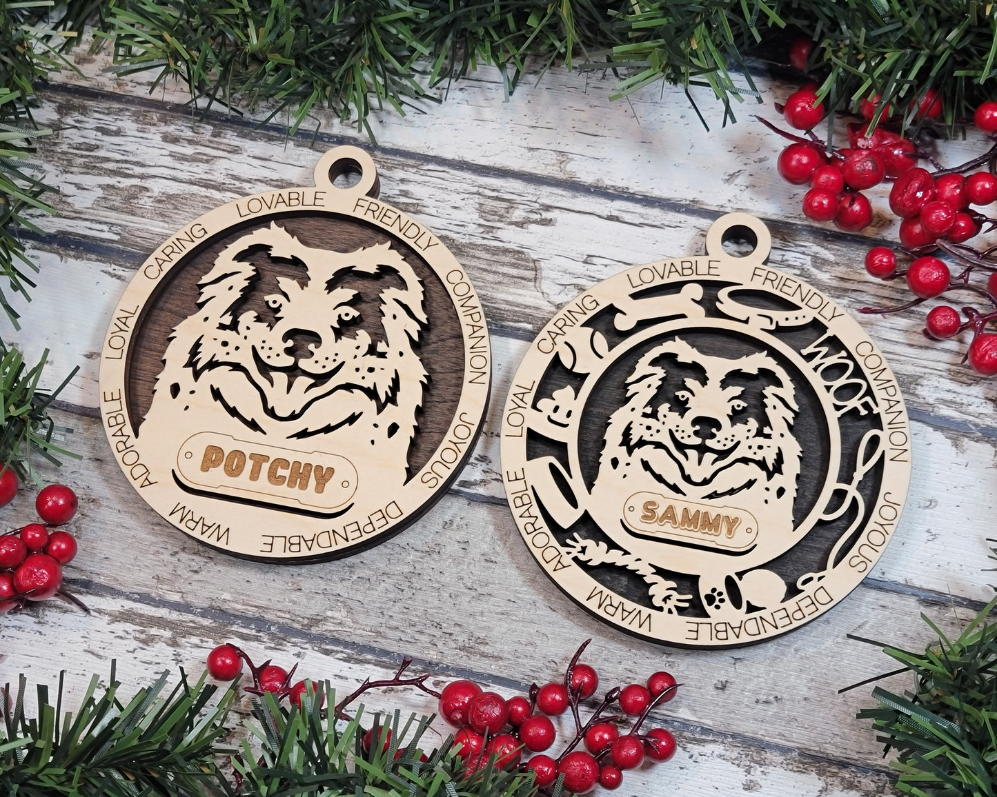 Adorable Dog Ornaments - Australian Shepherd