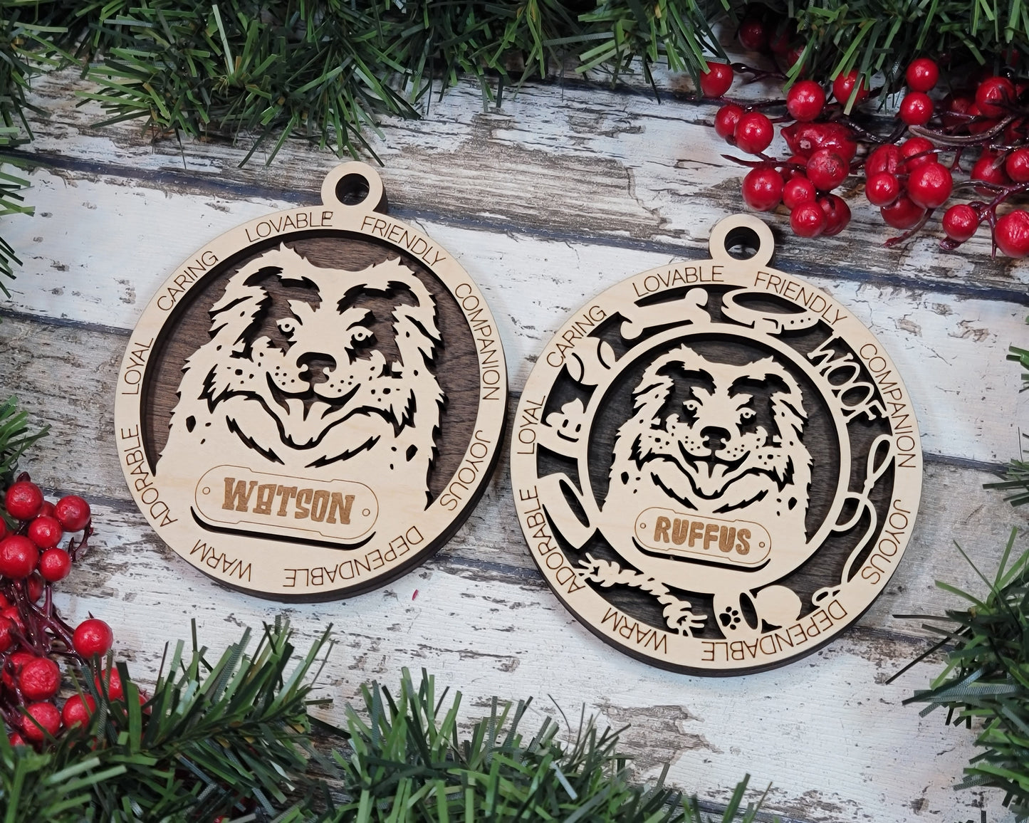 Adorable Dog Ornaments - Australian Shepherd