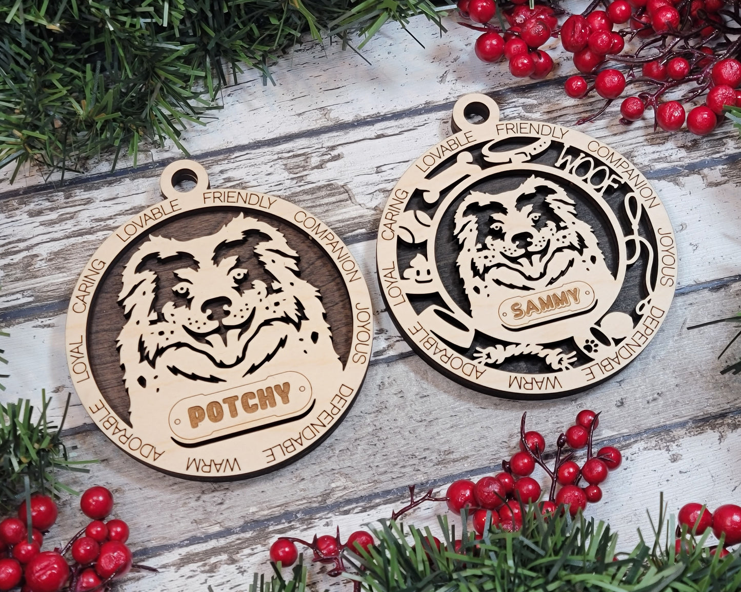 Adorable Dog Ornaments - Australian Shepherd