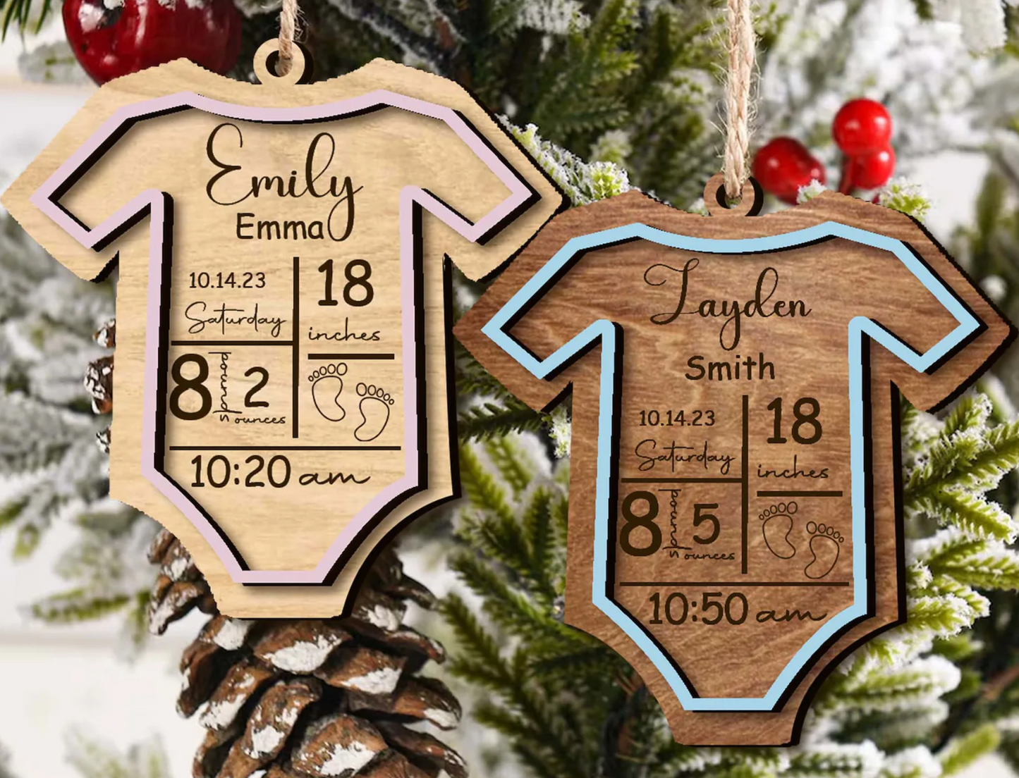 Baby 1st Christmas Onesie Ornament