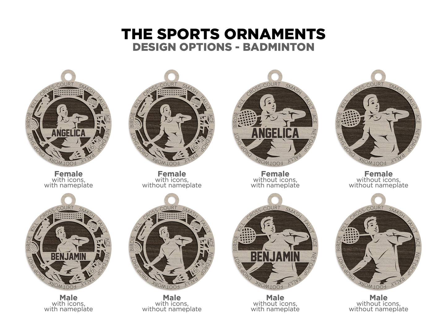 Badminton Ornament