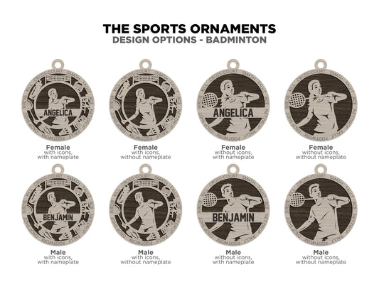 Badminton Ornament