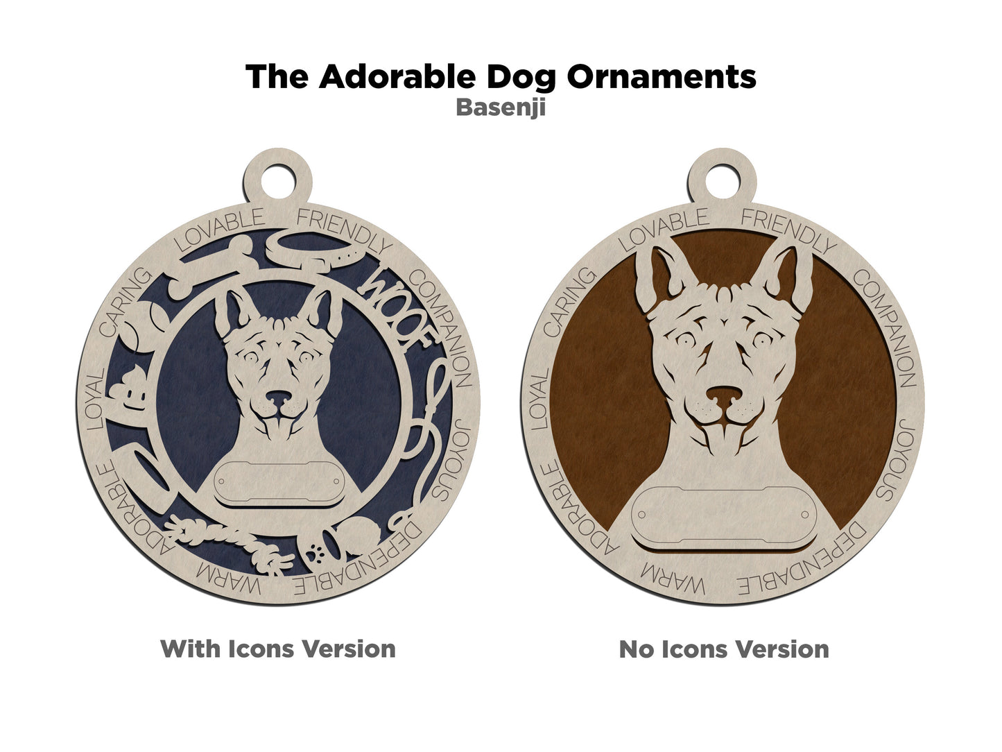 Adorable Dog Ornaments - Basenji