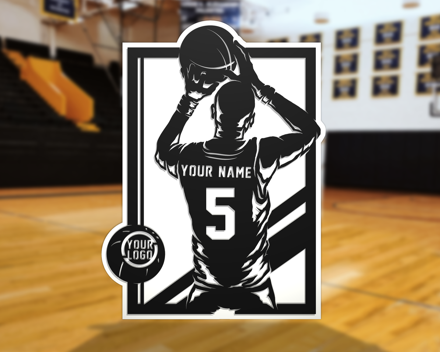 Stadium Series Sports Backetball Plaque