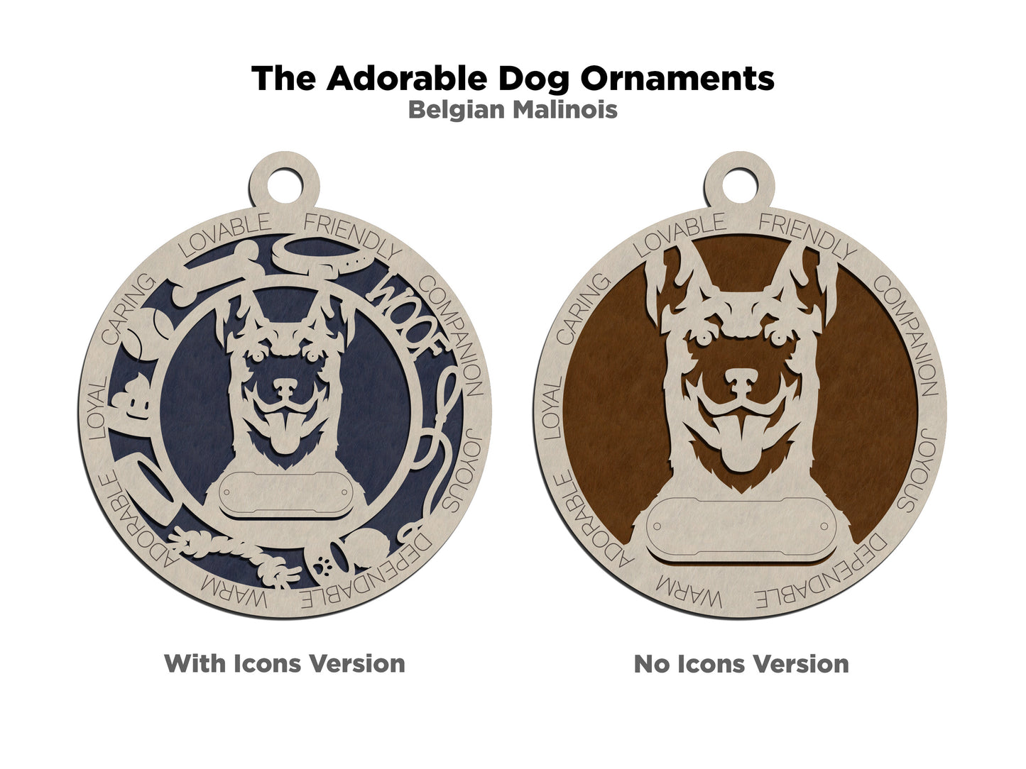 Adorable Dog Ornaments - Belgian Malinois