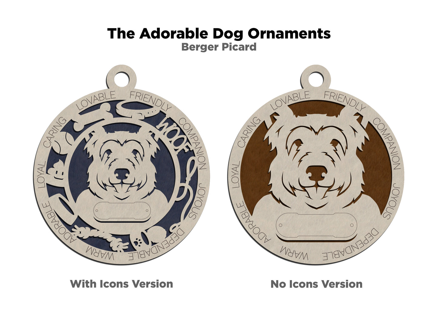 Adorable Dog Ornaments - Berger Picard