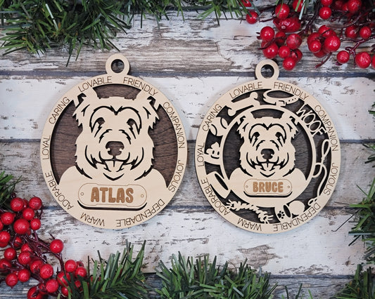 Adorable Dog Ornaments - Berger Picard