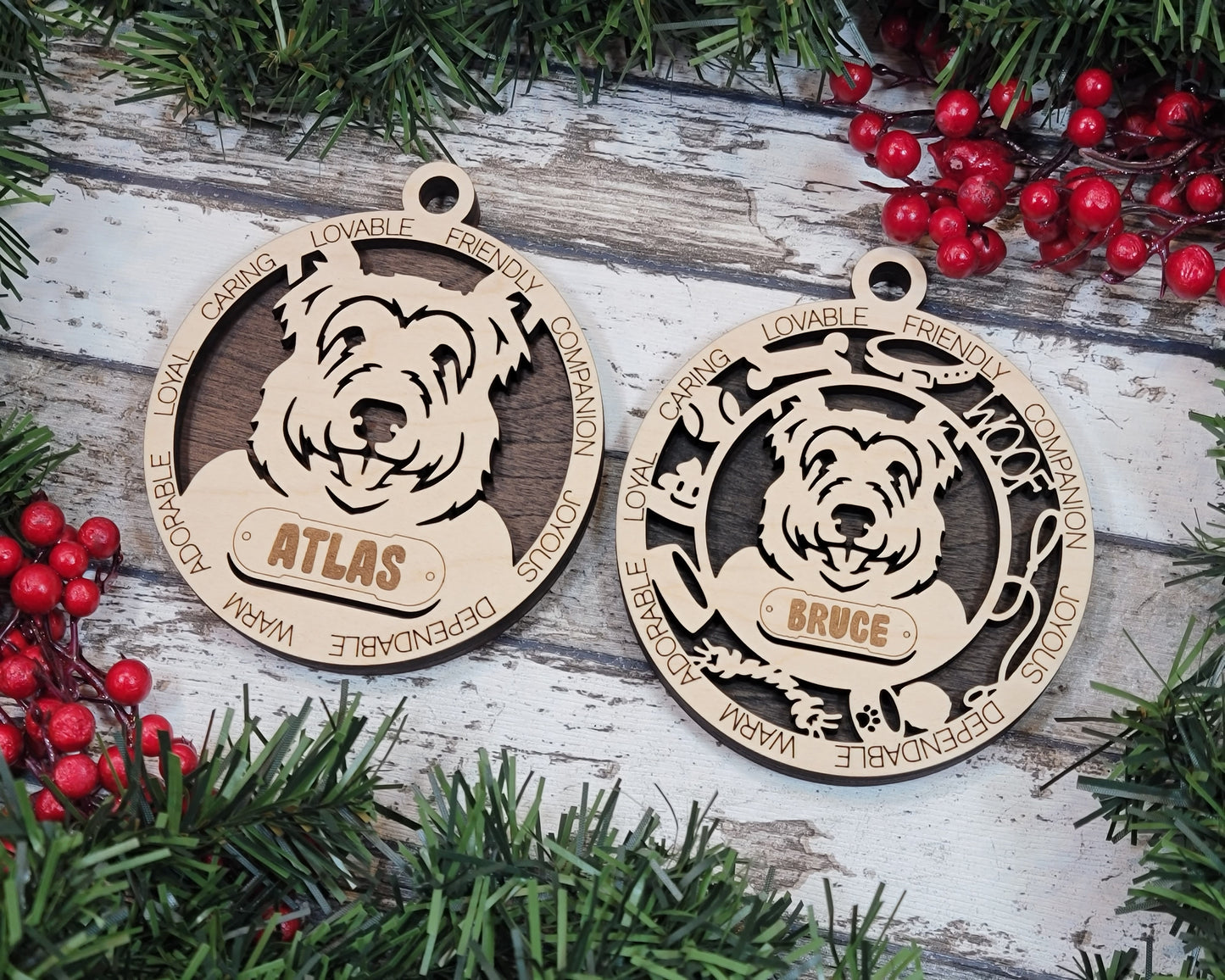 Adorable Dog Ornaments - Berger Picard