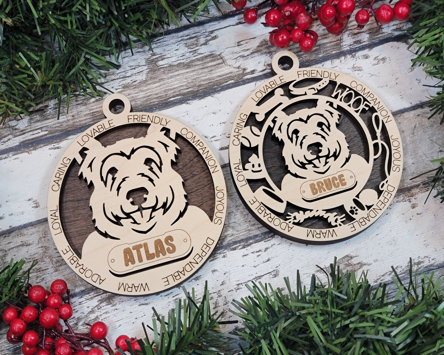 Adorable Dog Ornaments - Berger Picard