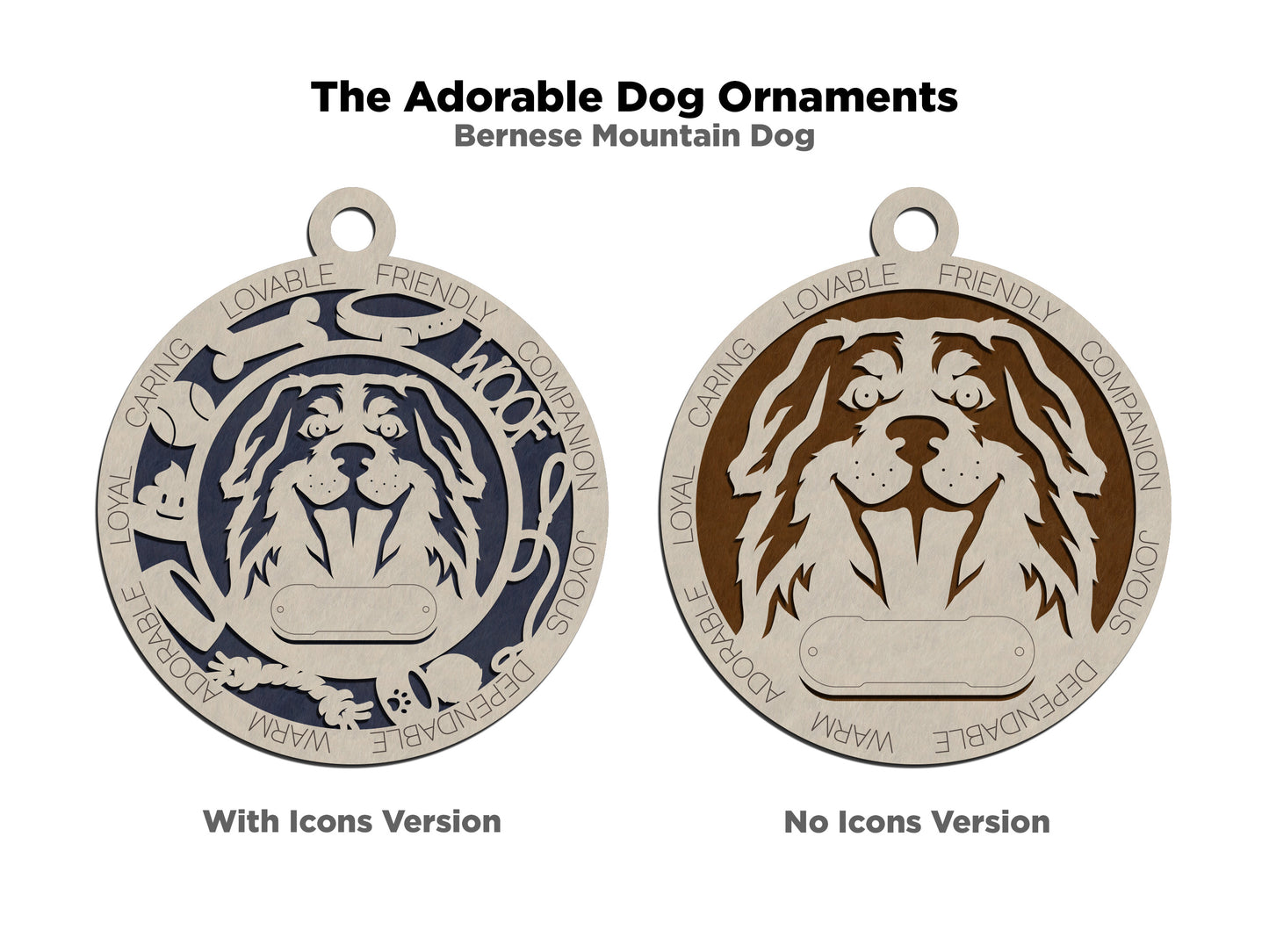 Adorable Dog Ornaments - Bernese Mountain Dog