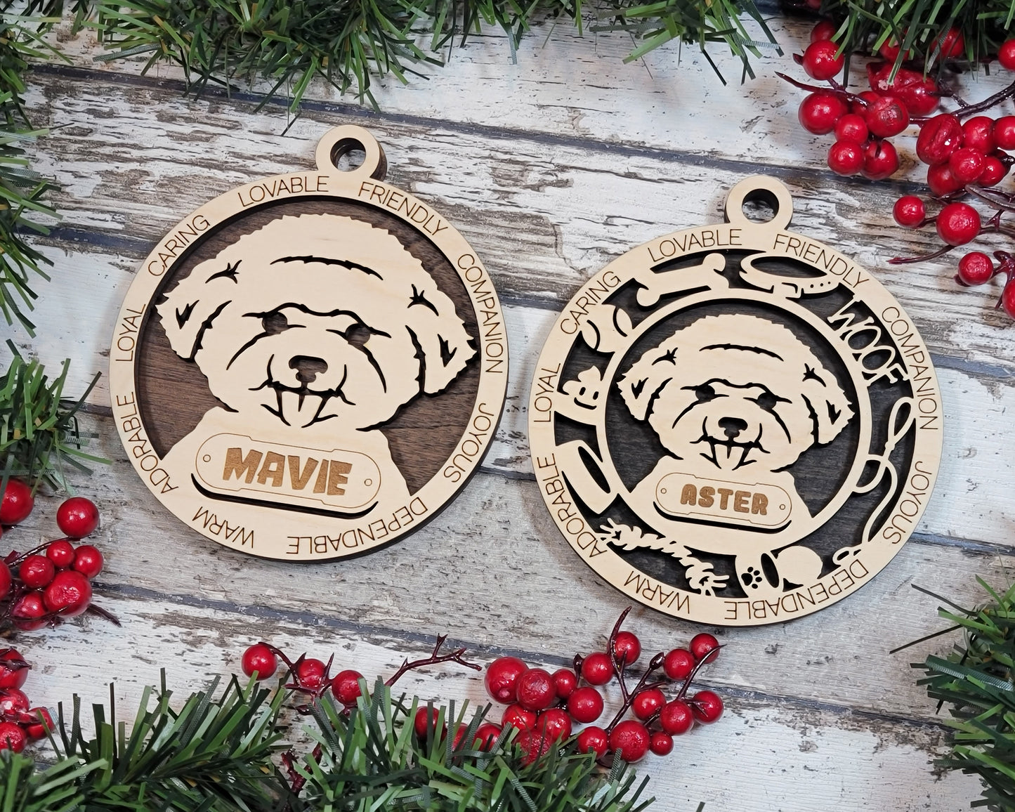 Adorable Dog Ornaments - Bichon Frise