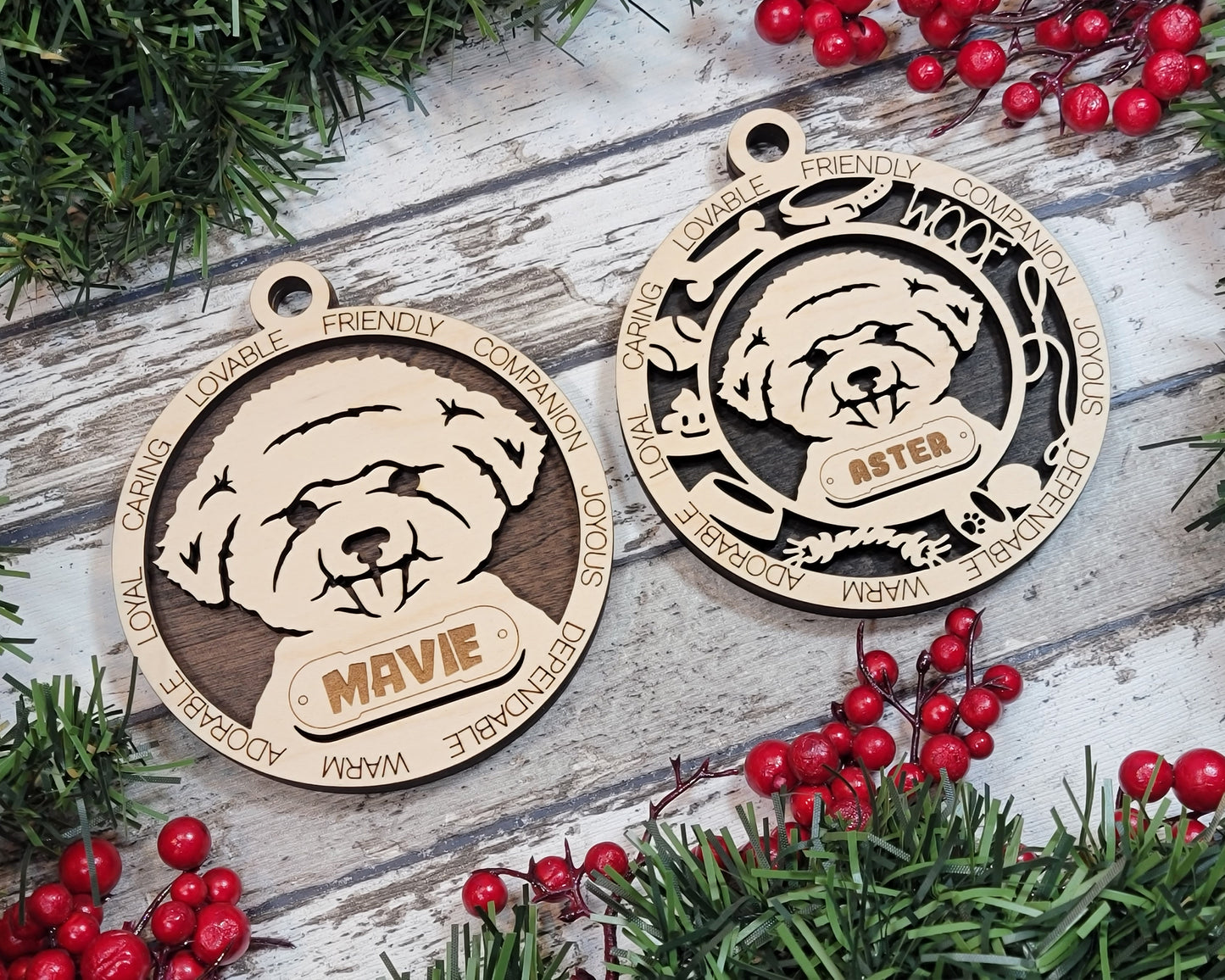 Adorable Dog Ornaments - Bichon Frise