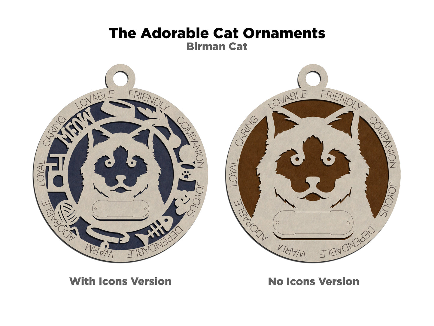 Adorable Cat Ornaments - Birman Cat