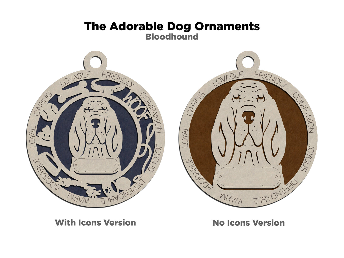 Adorable Dog Ornaments - Bloodhound