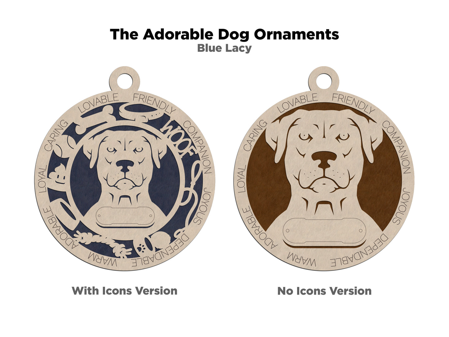 Adorable Dog Ornaments - Blue Lacy