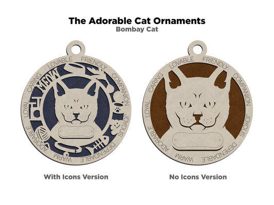 Adorable Cat Ornaments - Bombay Cat