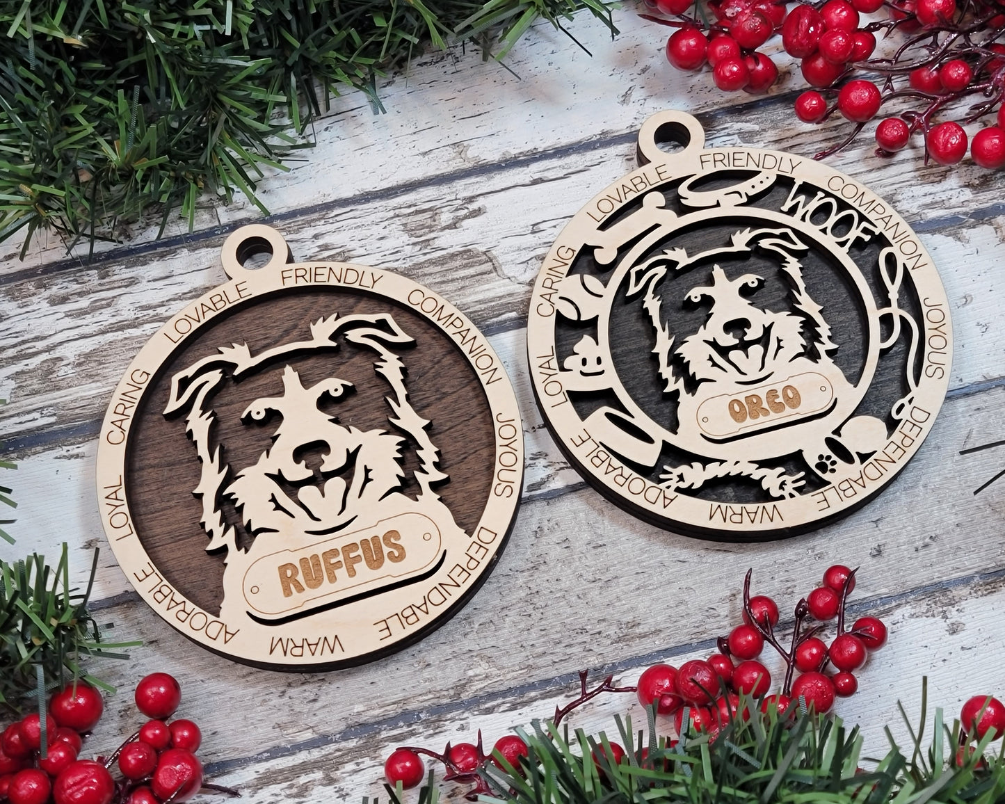 Adorable Dog Ornaments - Border Collie