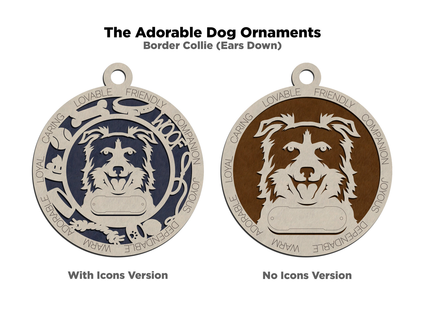 Adorable Dog Ornaments - Border Collie