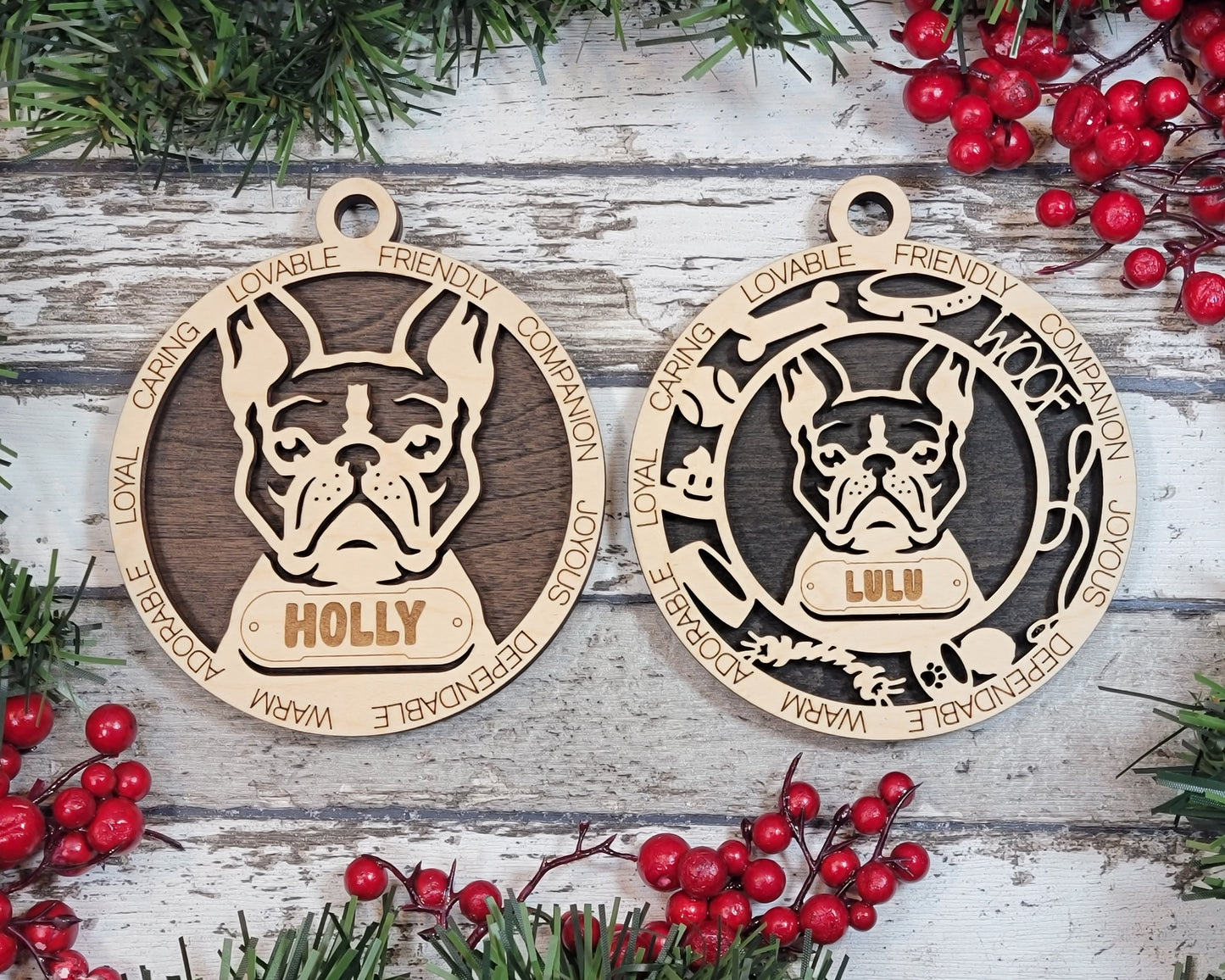 Adorable Dog Ornaments - Boston Terrier