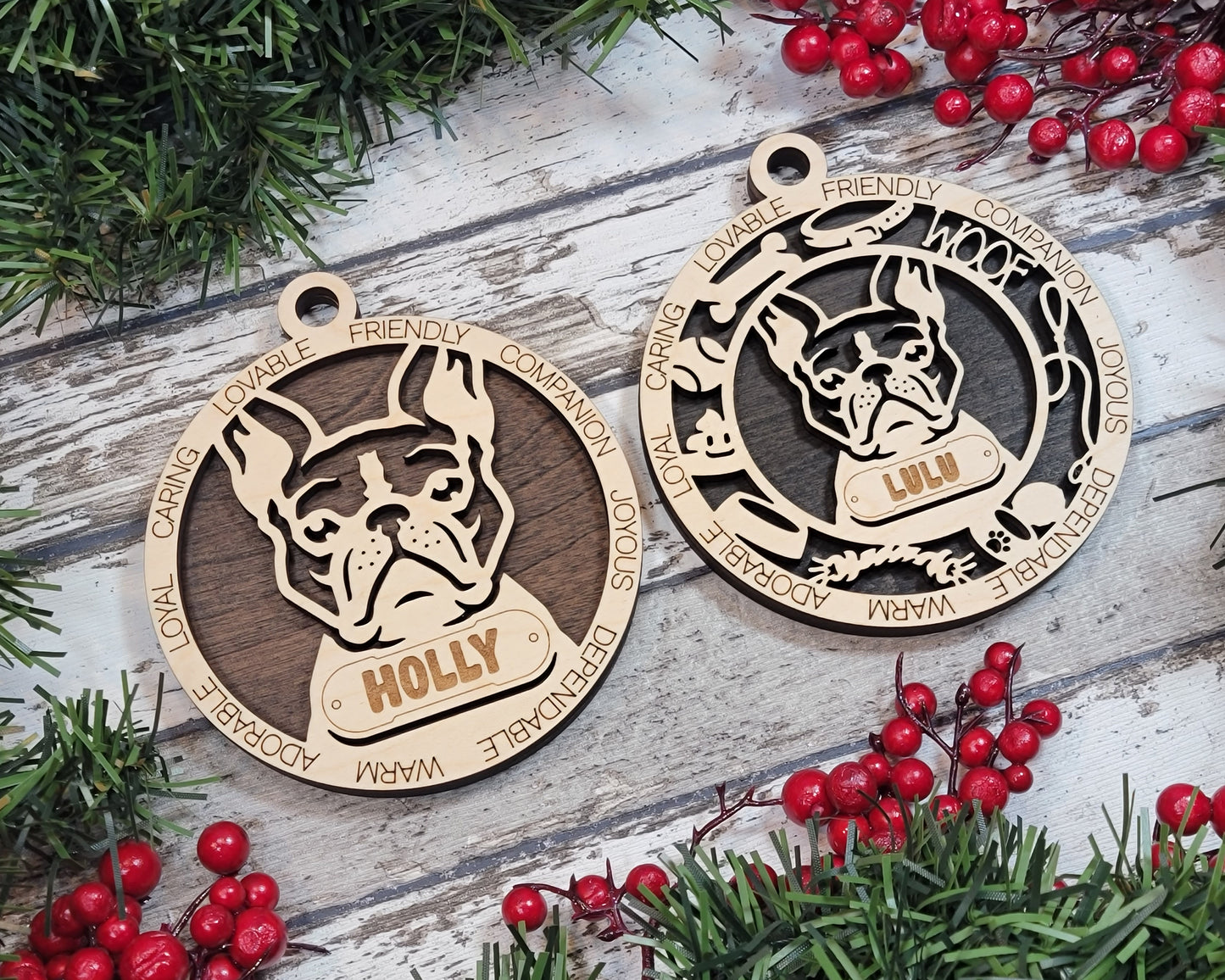 Adorable Dog Ornaments - Boston Terrier