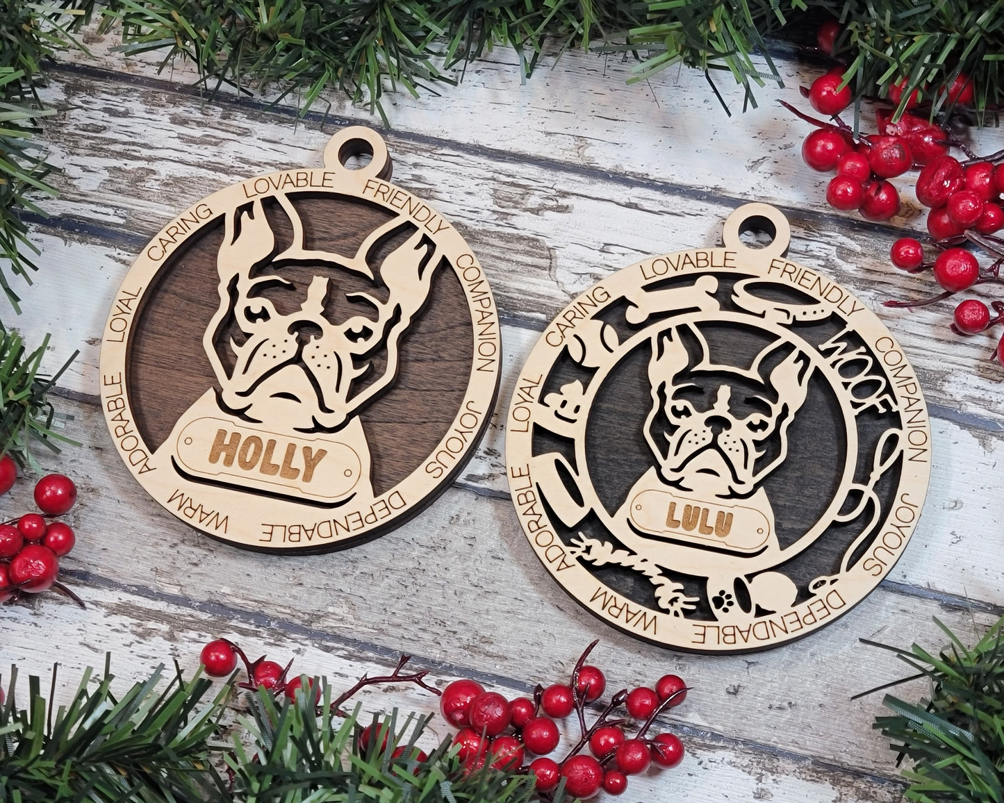 Adorable Dog Ornaments - Boston Terrier