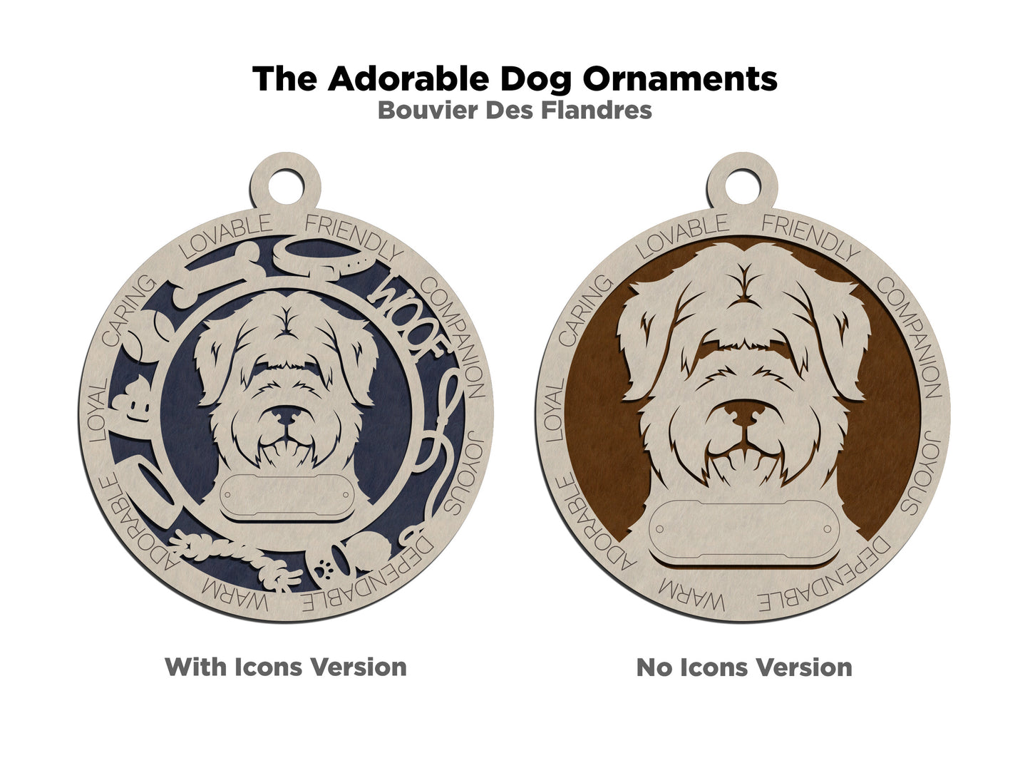 Adorable Dog Ornaments - Bouvier Des Flandres