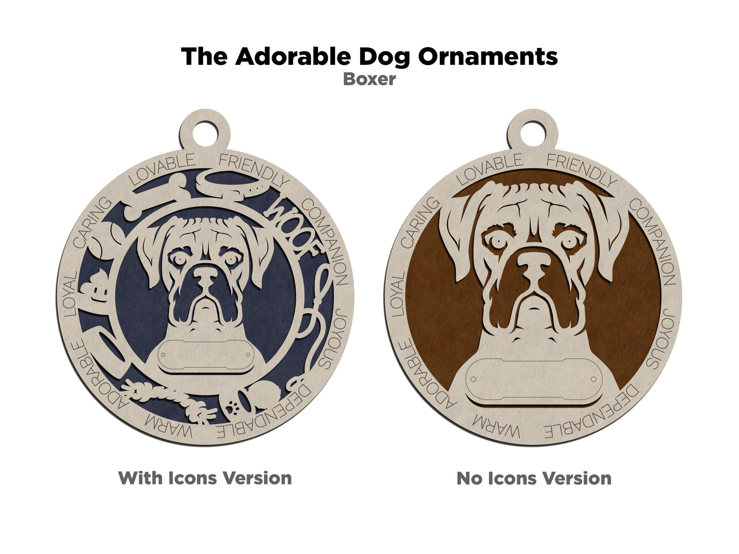 Adorable Dog Ornaments - Boxer