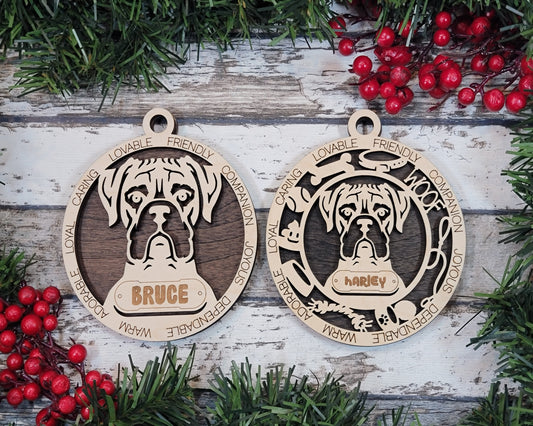 Adorable Dog Ornaments - Boxer