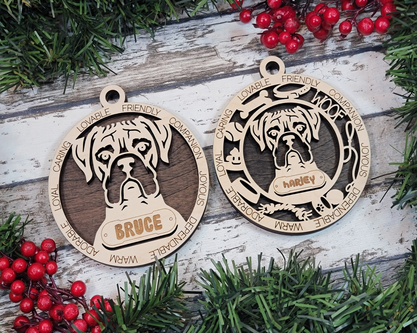 Adorable Dog Ornaments - Boxer