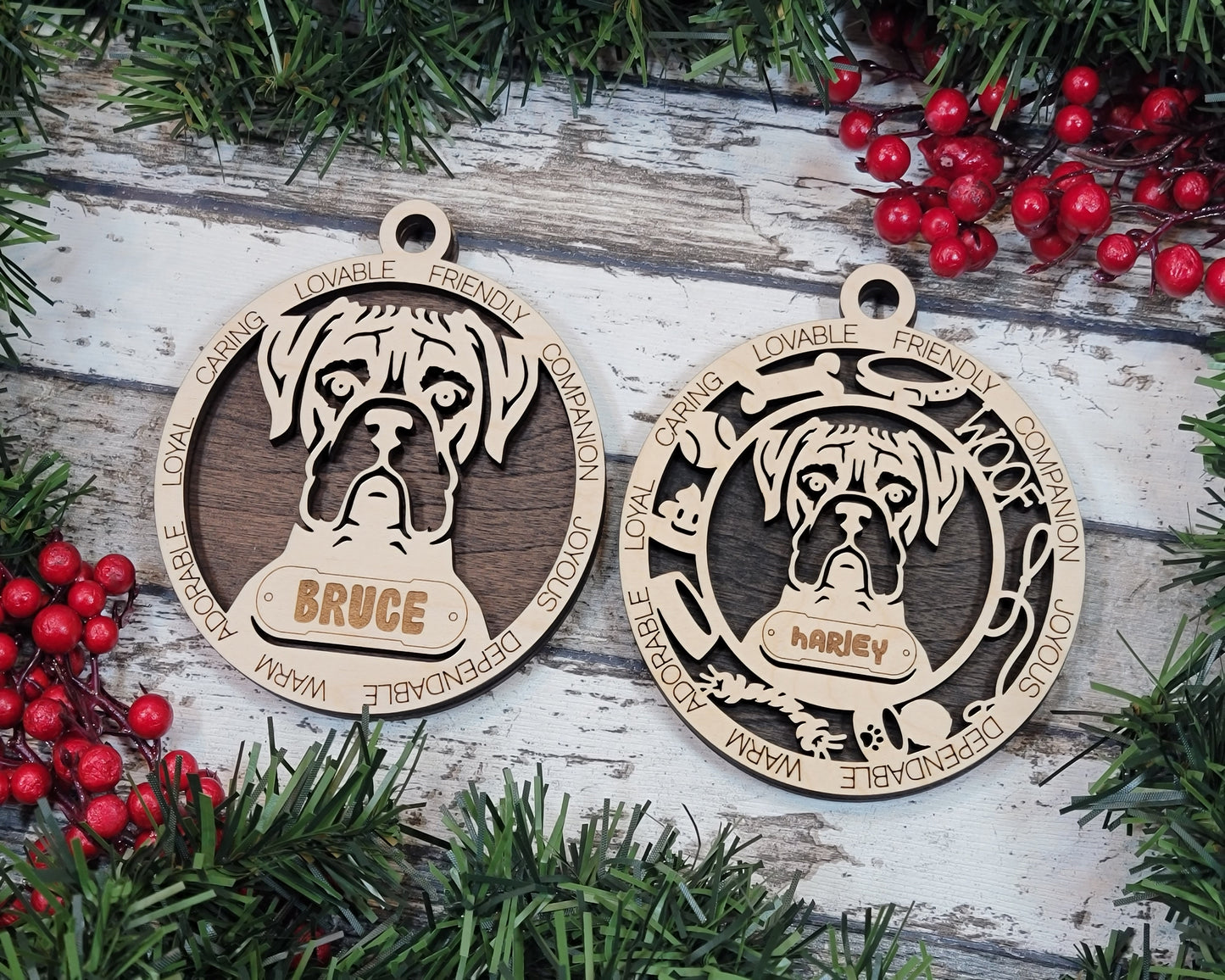 Adorable Dog Ornaments - Boxer